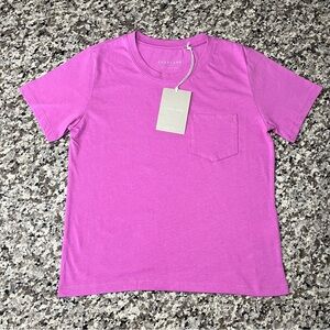 Everlane Top XXS Organic Cotton Box-Cut Short Sleeve Pocket Tee Purple